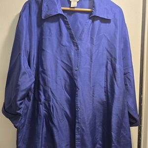 Allison Taylor Royal Blue Silk Blouse